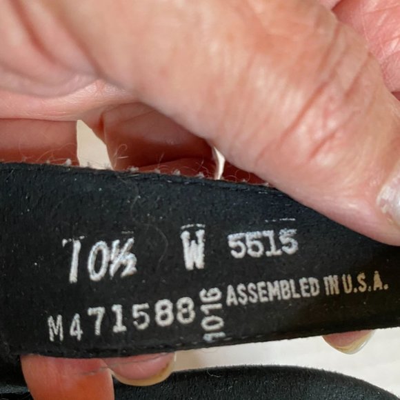 Munro Black Darling Mixed Media Strappy Open Toe Sandals Size 10.5W Elegant - Picture 4 of 8